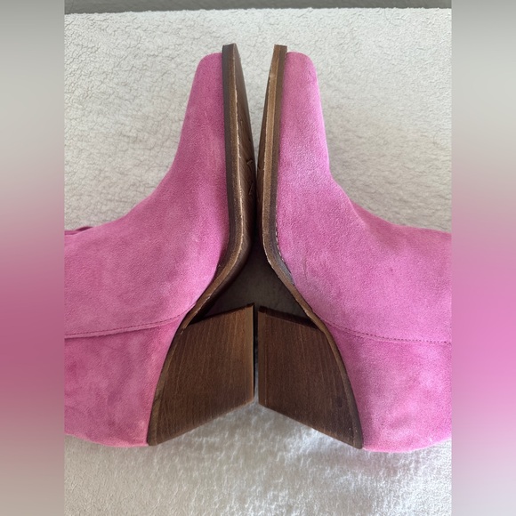 KALI SHOES Cowgirl boots fringes Stivaletti Texani Pink suede‎ 39 US 9 western - Picture 7 of 12